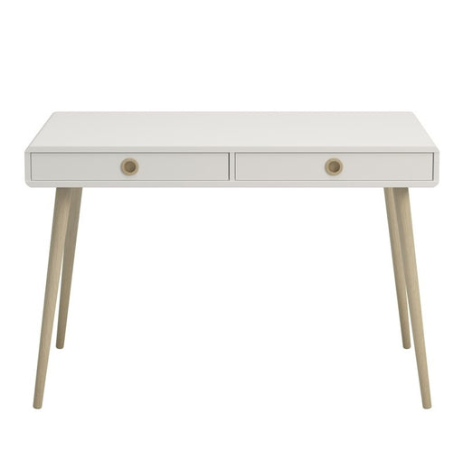 Softline 2 Drawer Desk / Dressing Table - White - The Furniture Mega Store 