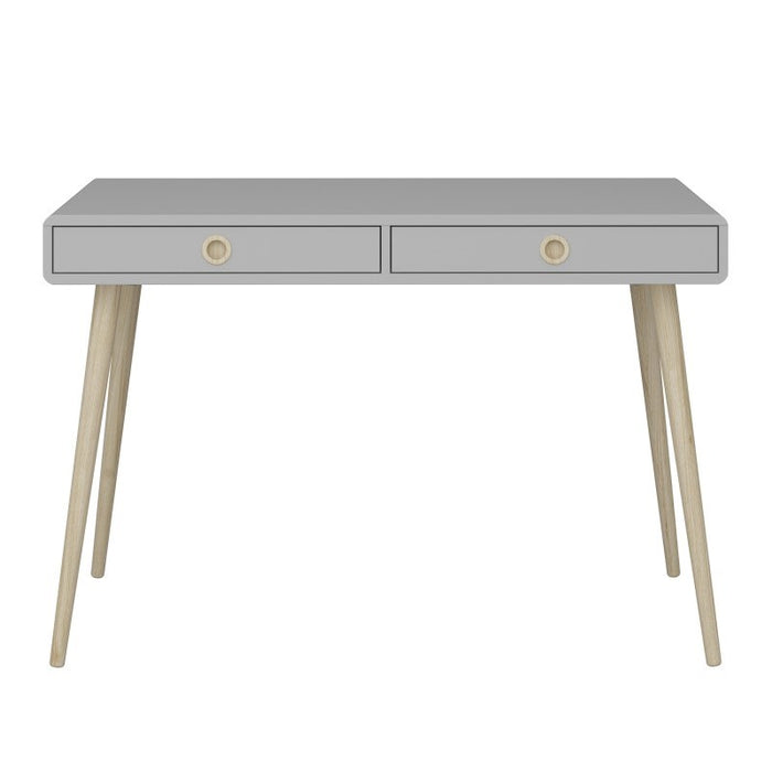 Softline 2 Drawer Desk / Dressing Table - Grey - The Furniture Mega Store 