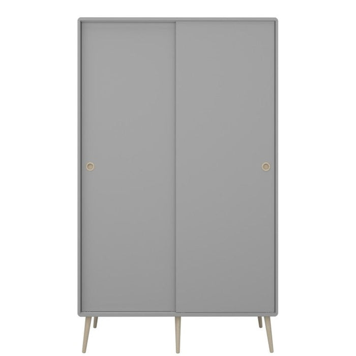 Softline Sliding 2 Door Wardrobe - Grey - The Furniture Mega Store 