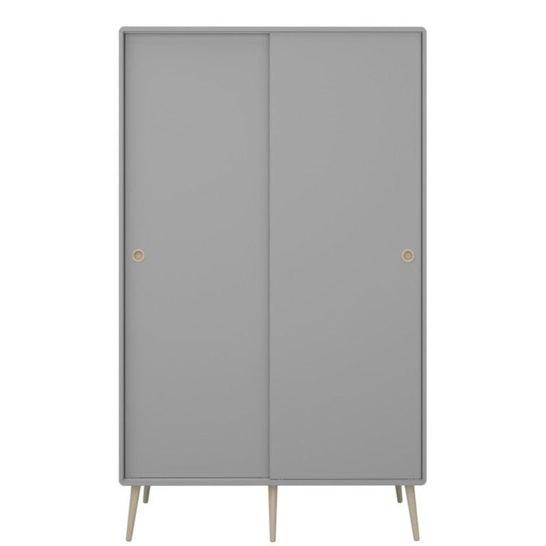 Softline Sliding 2 Door Wardrobe - Grey - The Furniture Mega Store 