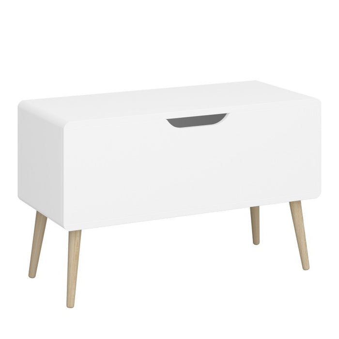 Gaia Toy Storage / Blanket Box - Pure White - The Furniture Mega Store 