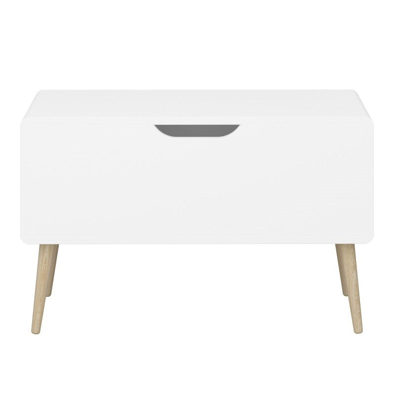 Gaia Toy Storage / Blanket Box - Pure White - The Furniture Mega Store 