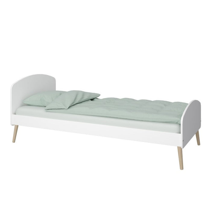 Gaia Single Bed - Pure White - The Furniture Mega Store 