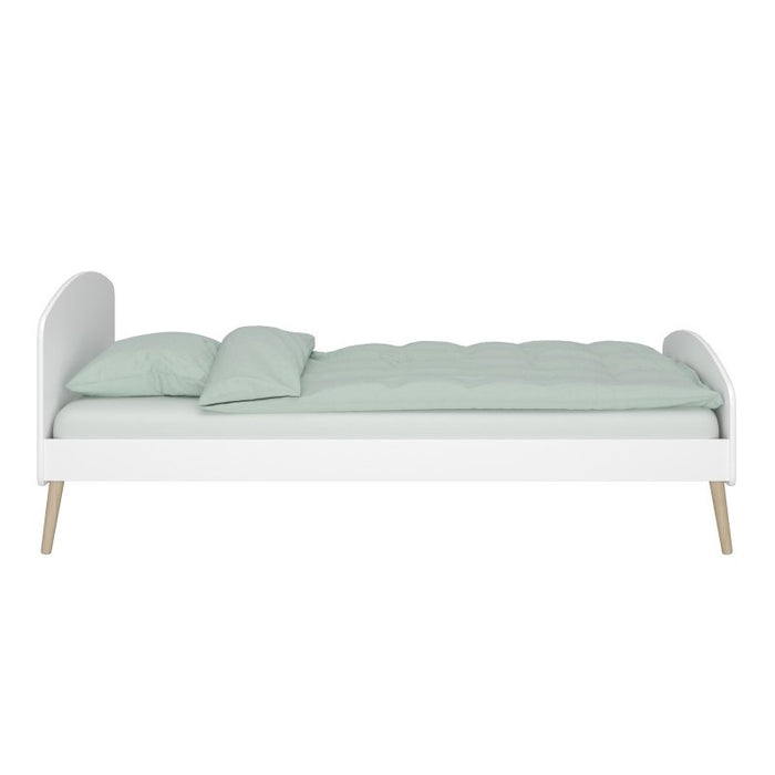 Gaia Single Bed - Pure White - The Furniture Mega Store 