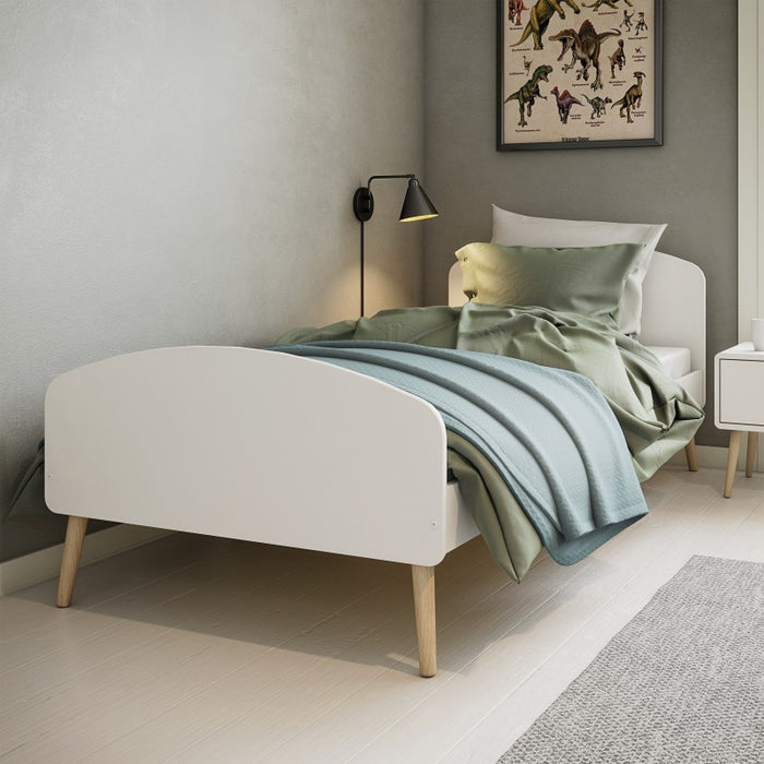 Gaia Single Bed - Pure White - The Furniture Mega Store 