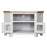 St.Ives French Grey & Oak Glazed Corner TV Cabinet - The Furniture Mega Store 