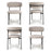 Muse Oatmeal Tweed Effect Dining Chairs - Sold In Pairs - The Furniture Mega Store 