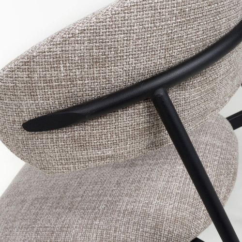 Muse Oatmeal Tweed Effect Dining Chairs - Sold In Pairs - The Furniture Mega Store 