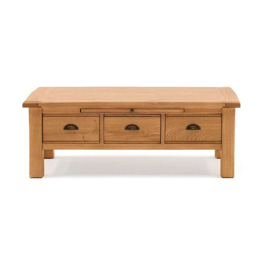 Breeze Oak Storage Coffee Table - The Furniture Mega Store 