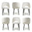 Atlantic White Boucle Dining Chairs - Sold In Pairs - The Furniture Mega Store 