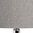 Verona Glass Table Lamp with Herringbone Grey Shade - The Furniture Mega Store 