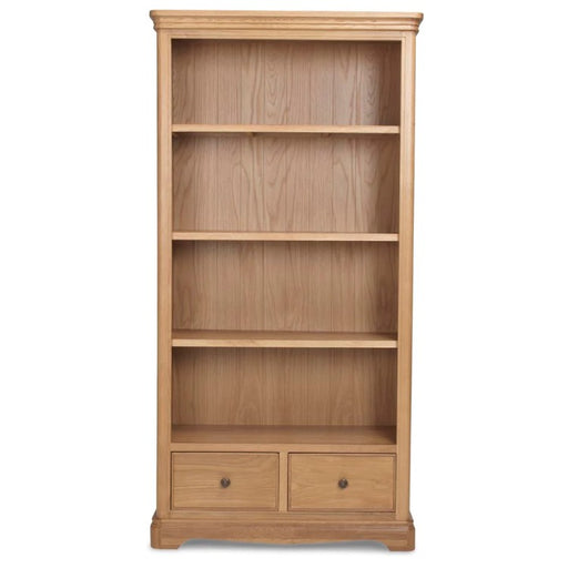 Cannes Natural Oak Large Bookcase - The Furniture Mega Store 