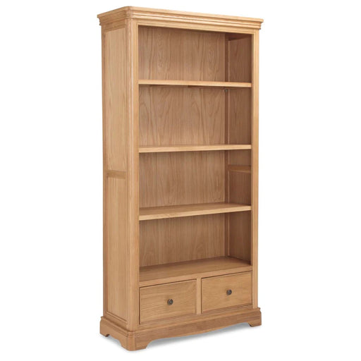 Cannes Natural Oak Large Bookcase - The Furniture Mega Store 