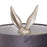 Silver Hare Table Lamp With Grey Velvet Shade - The Furniture Mega Store 