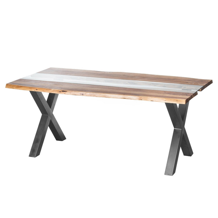 Live Edge Collection River Dining Table - 180cm - The Furniture Mega Store 