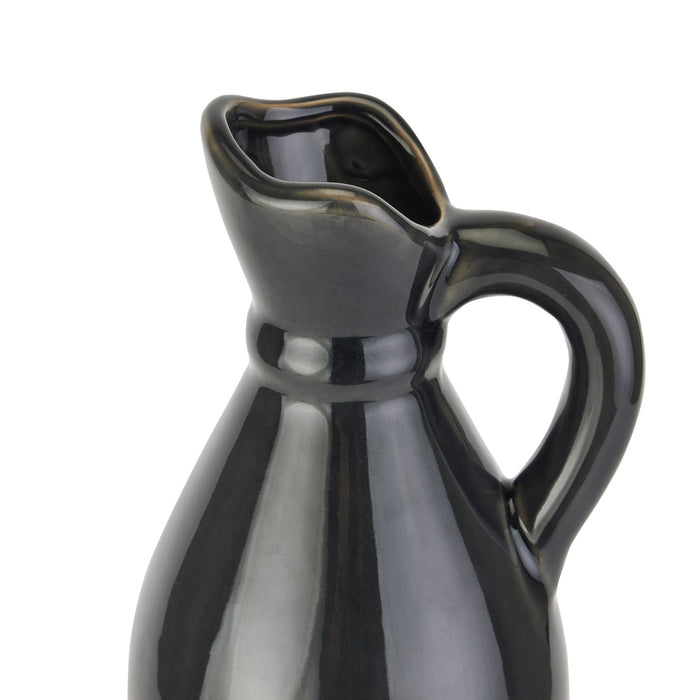 Decorative Tall Navy Stoneware Jug - The Furniture Mega Store 