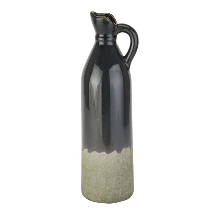 Decorative Tall Navy Stoneware Jug - The Furniture Mega Store 