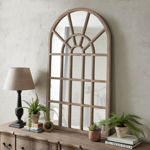 Grove Collection Arched Paned Wall Mirror - 150cm Tall - The Furniture Mega Store 