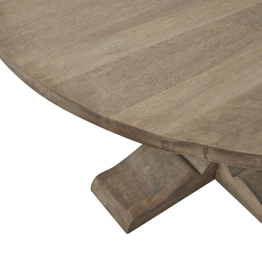 Grove Round 150cm Pedestal Dining Table & 4 Dining Chairs - The Furniture Mega Store 