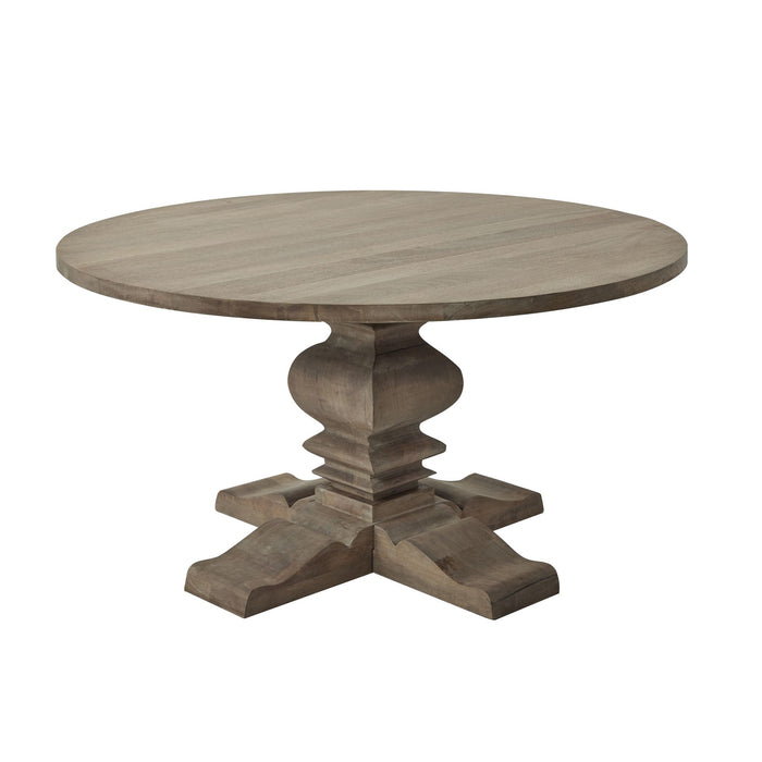 Grove Round 150cm Pedestal Dining Table & 4 Dining Chairs - The Furniture Mega Store 