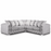 Alexa Plush Velvet Corner Sofa - Pillow Or Classic Back - Choice Of Sizes & Colours - The Furniture Mega Store 