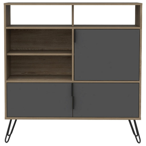 Vegas Grey Melamine Medium Sideboard with Hairpin Legs - The Furniture Mega Store 