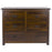 Boston Dark Wood 3+3 Drawer Wide Chest - The Furniture Mega Store 