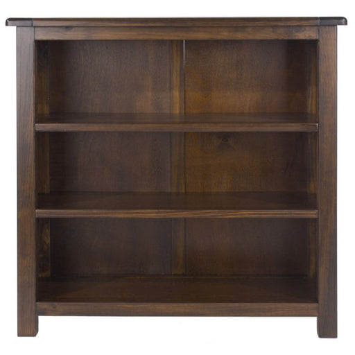 Boston Dark Wood Low Bookcase - The Furniture Mega Store 