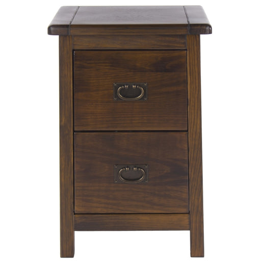 Boston Dark Wood Petite Bedside Cabinet - The Furniture Mega Store 