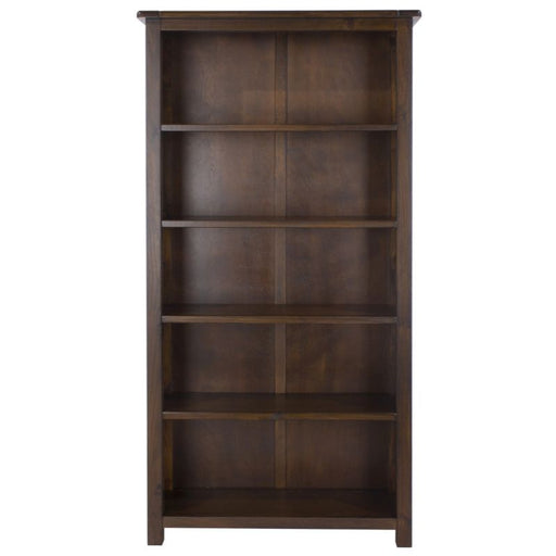 Boston Dark Wood Tall Bookcase - The Furniture Mega Store 