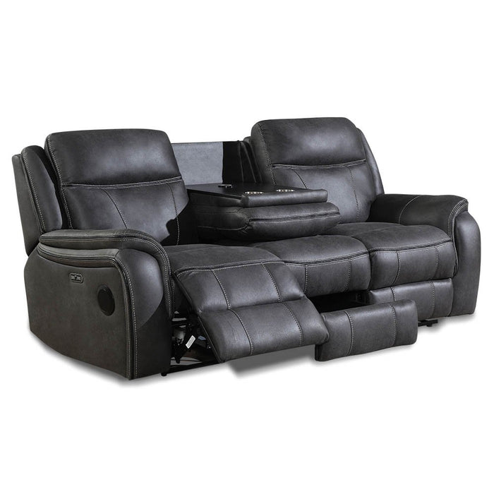 Tech Power Recliner Sofa - Usb + Wireless Charging, Bluetooth Speakers & Cooling/Heating Drinks Holders - The Furniture Mega Store 