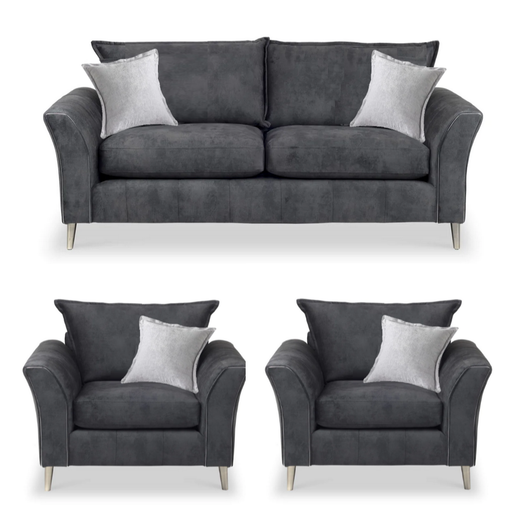 Gabrielle 3 Seater Sofa & 2 Armchairs - Set - The Furniture Mega Store 