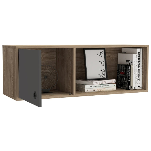 Vegas Grey Melamine Wall Storage Unit - The Furniture Mega Store 