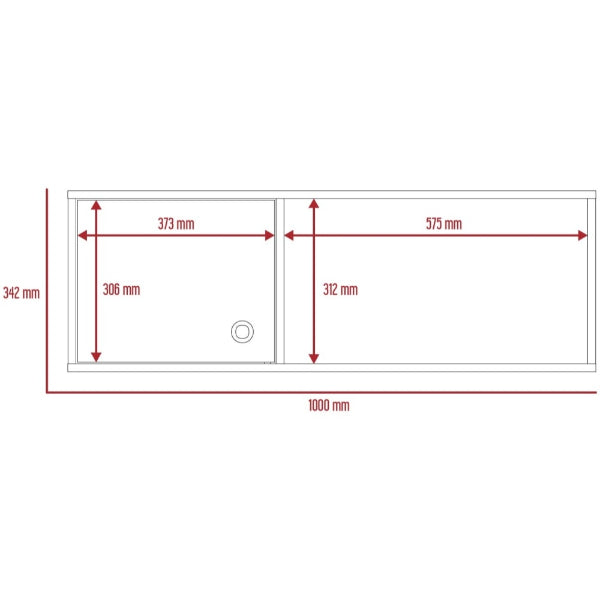 Vegas Grey Melamine Wall Storage Unit - The Furniture Mega Store 