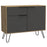 Vegas Grey Melamine Small Sideboard with Hairpin Legs - The Furniture Mega Store 