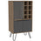 Vegas Grey Melamine Wine Cabinet with Hairpin Legs - The Furniture Mega Store 