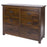 Boston Dark Wood 3+3 Drawer Wide Chest - The Furniture Mega Store 