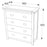 Boston Dark Wood 4 Drawer Chest - The Furniture Mega Store 