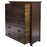 Boston Dark Wood 5 Drawer Chest - The Furniture Mega Store 