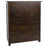 Boston Dark Wood 5 Drawer Chest - The Furniture Mega Store 