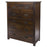 Boston Dark Wood 5 Drawer Chest - The Furniture Mega Store 