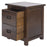 Boston Dark Wood Bedside Cabinet - The Furniture Mega Store 