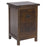 Boston Dark Wood Petite Bedside Cabinet - The Furniture Mega Store 