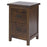 Boston Dark Wood Petite Bedside Cabinet - The Furniture Mega Store 
