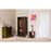 Boston Dark Wood Petite Bedside Cabinet - The Furniture Mega Store 