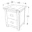Boston Dark Wood Petite Bedside Cabinet - The Furniture Mega Store 