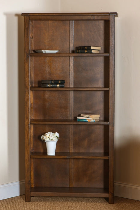 Boston Dark Wood Tall Bookcase - The Furniture Mega Store 