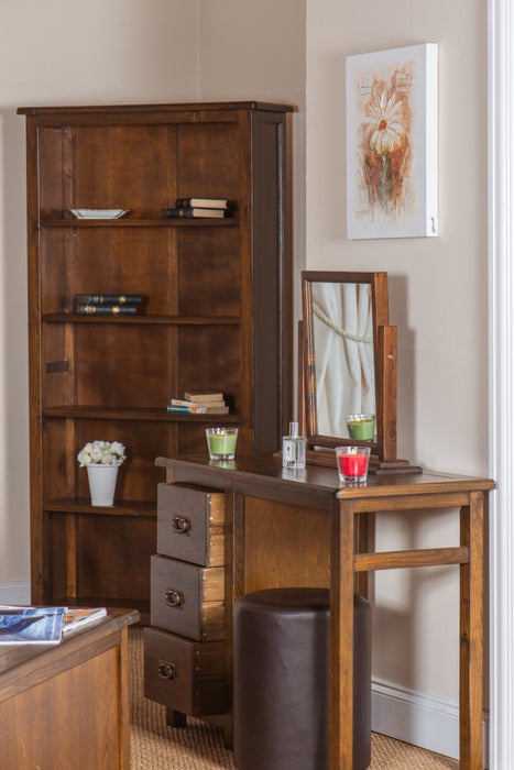 Boston Dark Wood Tall Bookcase - The Furniture Mega Store 