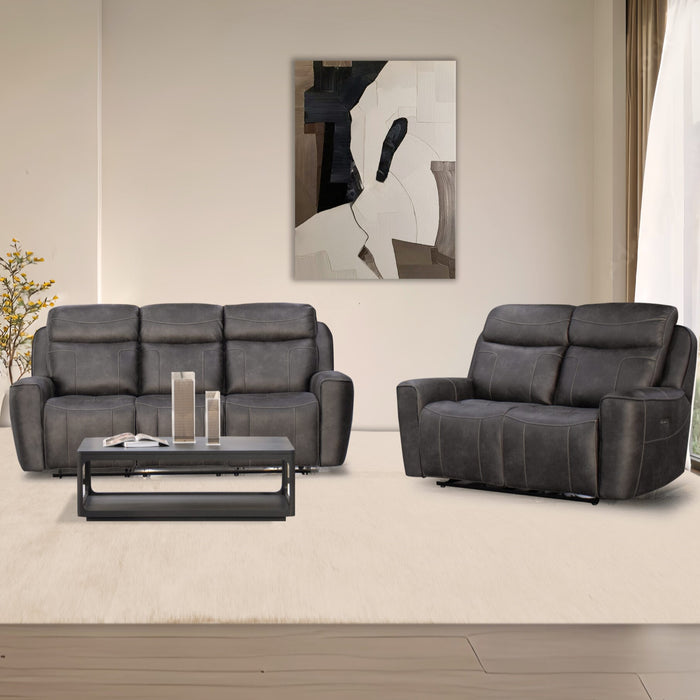 Bohemia Power Recliner 3 Seater & 2 Seater Sofa Set - Integrated USB Charging Ports & Silent Power Recline - The Furniture Mega Store 