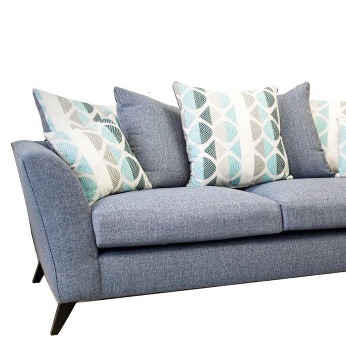 Keswick Fabric Corner Chaise End Sofa - Choice Of Pillow Or Standard Back - The Furniture Mega Store 